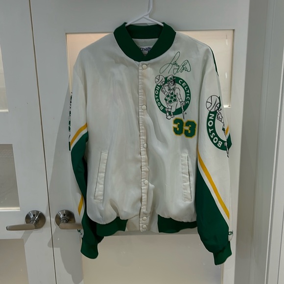 Vintage Chalk Line Boston Celtics Larry Bird Snap Jacket size large - Picture 3 of 5